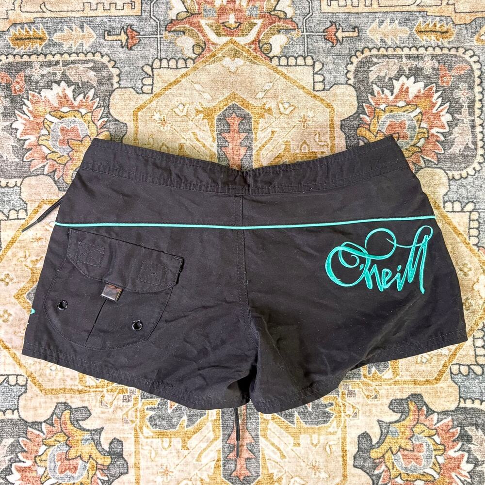 Y2K O’Neill micro mini board shorts swim booty shorts early 2000s teal size 0